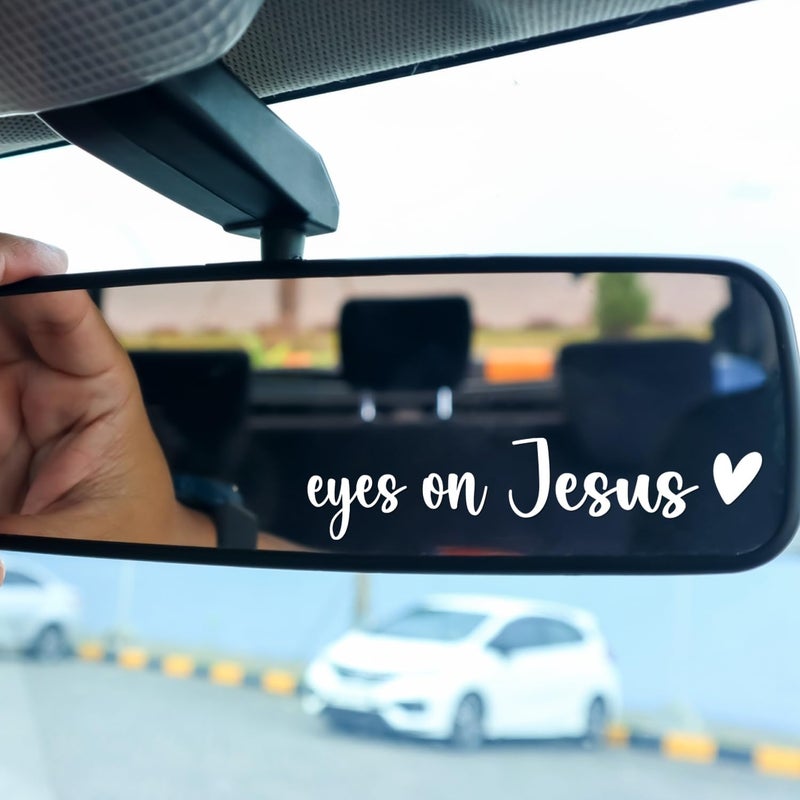 Hangwoous Eyes on Jesus Car Stickers – Christian Car Decals Stickers for Women - Religious Stickers for Cars, Car Window, Laptop, Water Bottle - Durable Weatherproof Jesus Sticker for Cars - Image 3